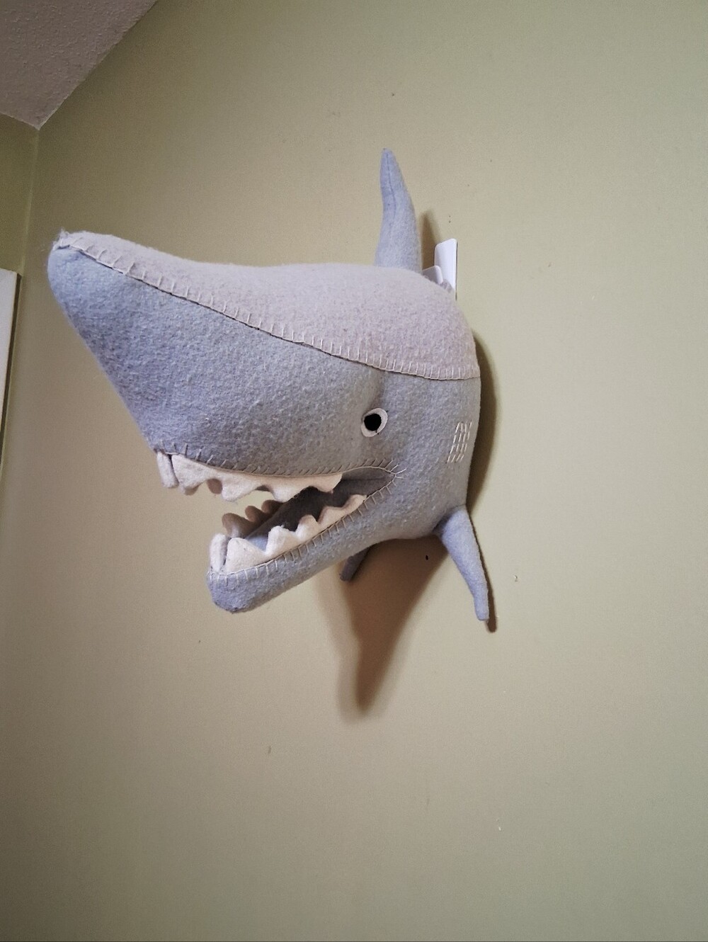Pillowfort Gray Shark Head Plush Wall Hanging Decor 14" Target Exclusive Kids